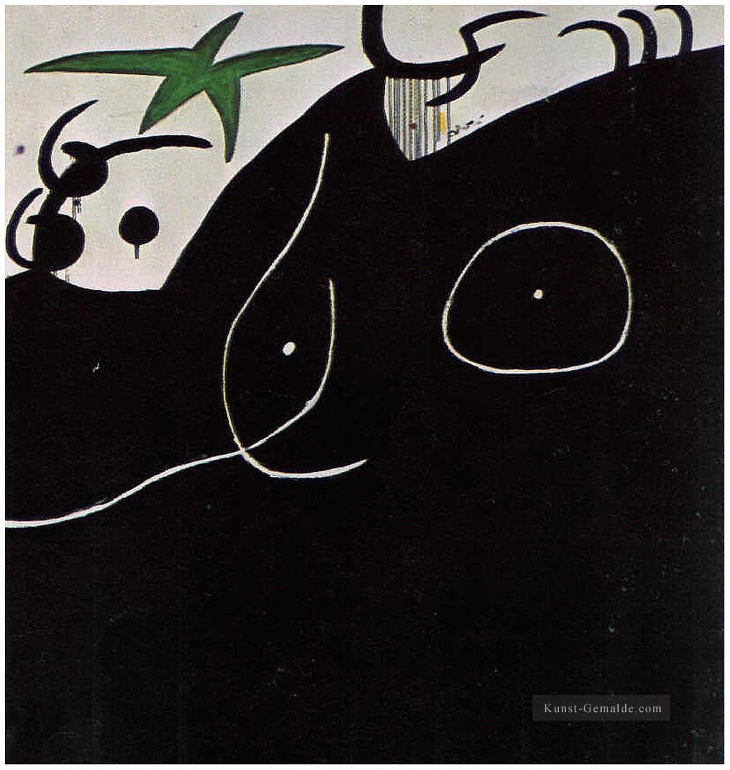 Femme devant l toile filante Joan Miró Ölgemälde
